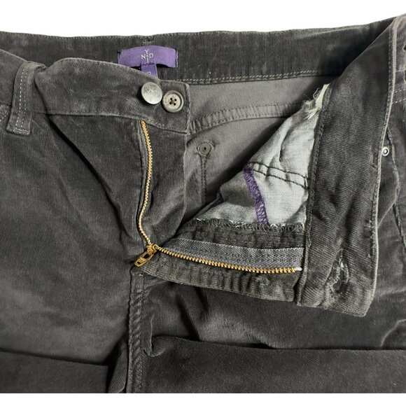 NYDJ Gray Straight Leg Lift Tuck Technology Corduroy Jeans (12) - Picture 11 of 14